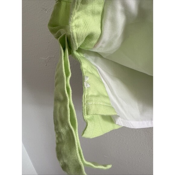 Vtg Lilly Pulitzer Dress Kids 7 Green Embroidered Floral Daisy Sleeveless Spring - Picture 4 of 11